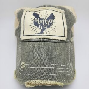 Mother Hen Distressed Detailing Breathable Mesh Trucker-Style Baseball Cap | Mom
